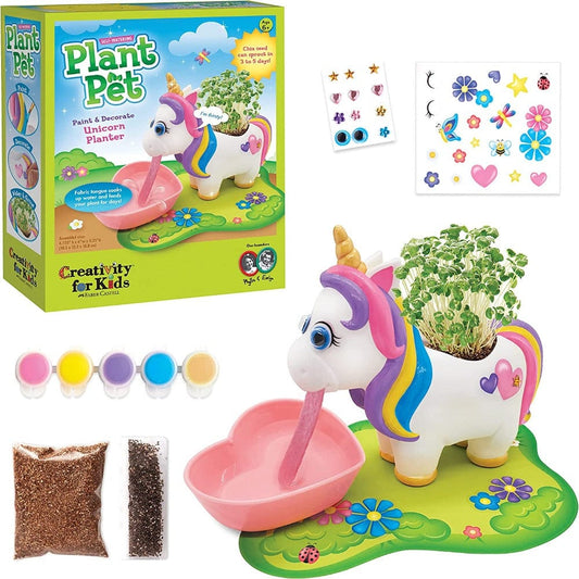Creativity for Kids Art & Craft Activity Kits Self-Watering Plant Pet Unicorn
