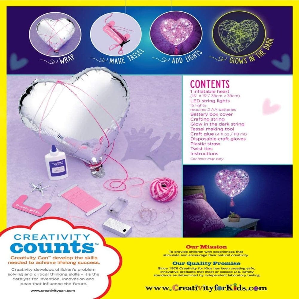 Creativity for Kids Art & Craft Activity Kits String Art - Heart Light
