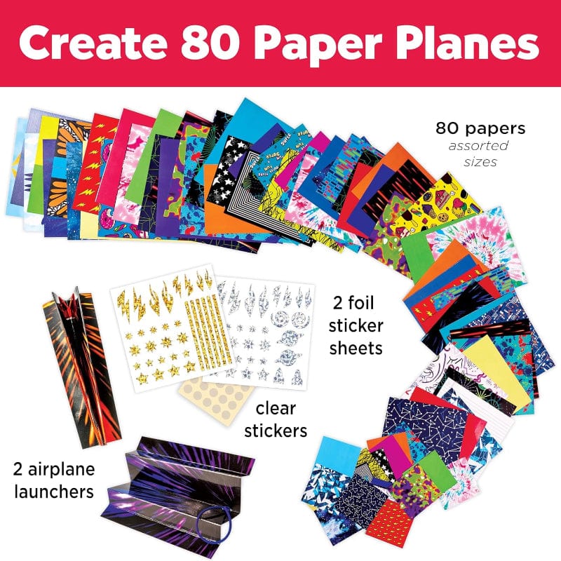 Creativity for Kids Art & Craft Activity Kits Stunt Squadron Fold & Launch Paper Airplanes