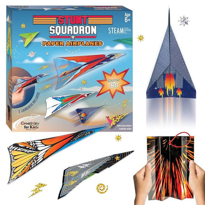 Creativity for Kids Art & Craft Activity Kits Stunt Squadron Fold & Launch Paper Airplanes