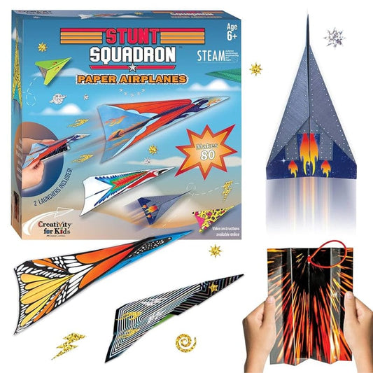 Creativity for Kids Art & Craft Activity Kits Stunt Squadron Fold & Launch Paper Airplanes