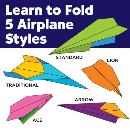 Creativity for Kids Art & Craft Activity Kits Stunt Squadron Neon Glow Paper Airplanes