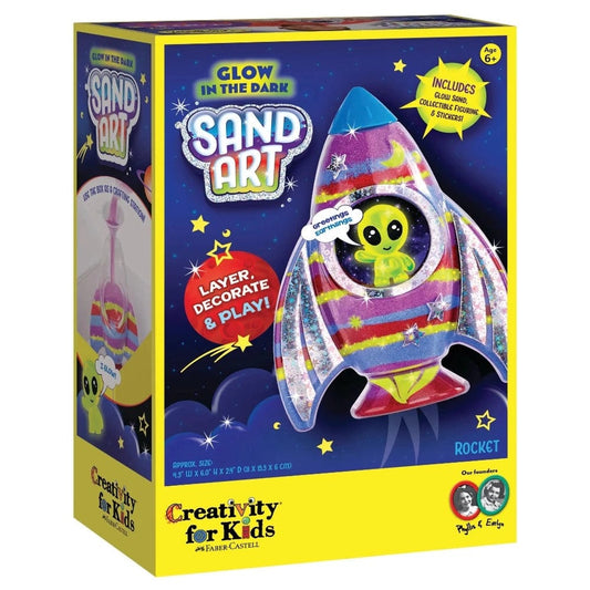 Creativity for Kids Arts & Crafts with Sand Default Glow In The Dark Sand Art - Rocket