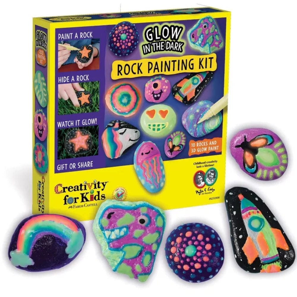 Creativity for Kids Coloring & Painting Kits Glow In The Dark Rock Painting Kit
