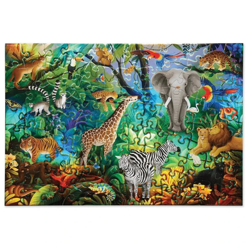 Crocodile Creek 100 Piece Puzzles Default Jungle Paradise 100 Piece Holographic Puzzle