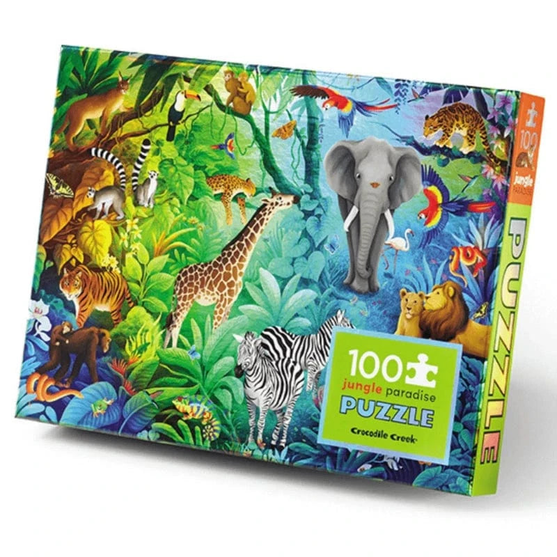 Crocodile Creek 100 Piece Puzzles Default Jungle Paradise 100 Piece Holographic Puzzle