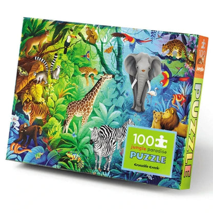 Crocodile Creek 100 Piece Puzzles Default Jungle Paradise 100 Piece Holographic Puzzle