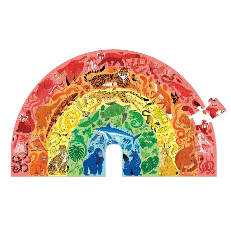 Crocodile Creek 100 Piece Puzzles Rainbow Animals 100 Piece Puzzle