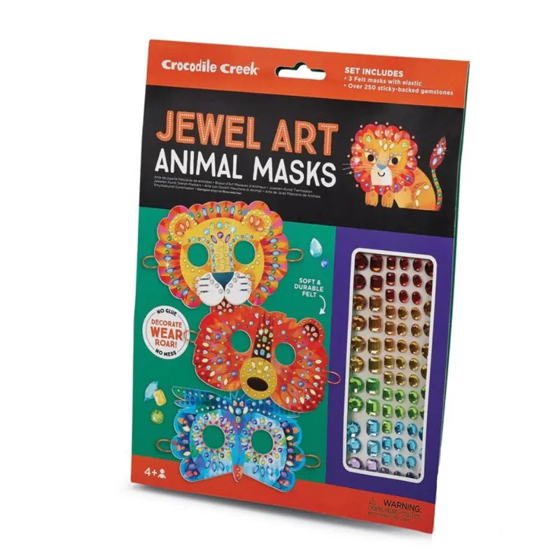 Crocodile Creek Art & Craft Activity Kits Jewel Art Animal Masks