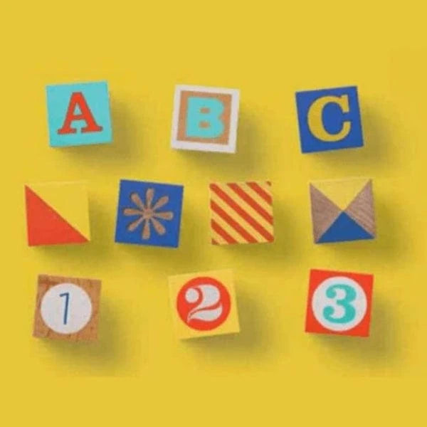 Crocodile Creek Block Sets ABC 123 Wood Blocks