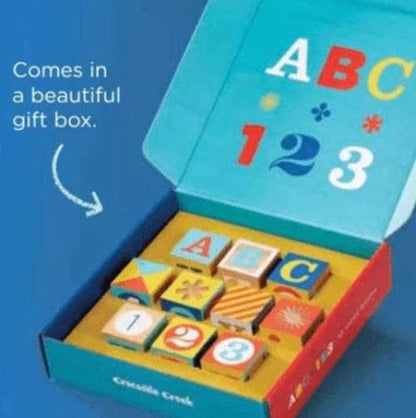 Crocodile Creek Block Sets ABC 123 Wood Blocks