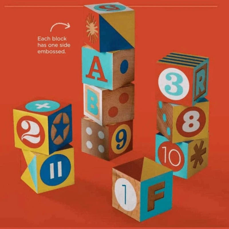 Crocodile Creek Block Sets ABC 123 Wood Blocks