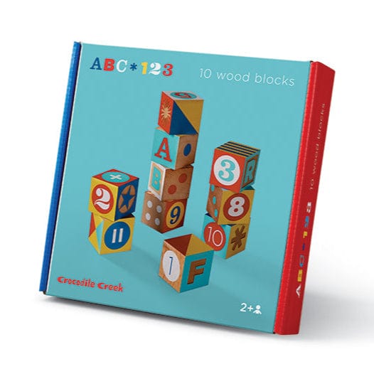 Crocodile Creek Block Sets ABC 123 Wood Blocks