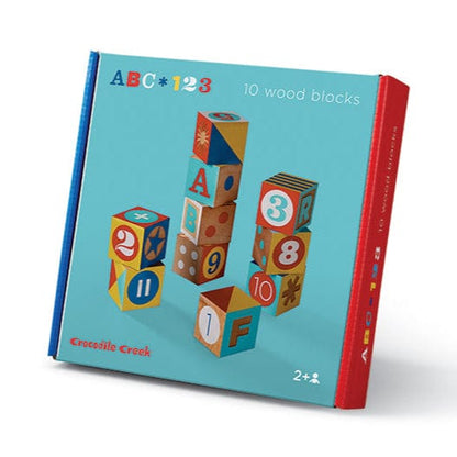 Crocodile Creek Block Sets ABC 123 Wood Blocks
