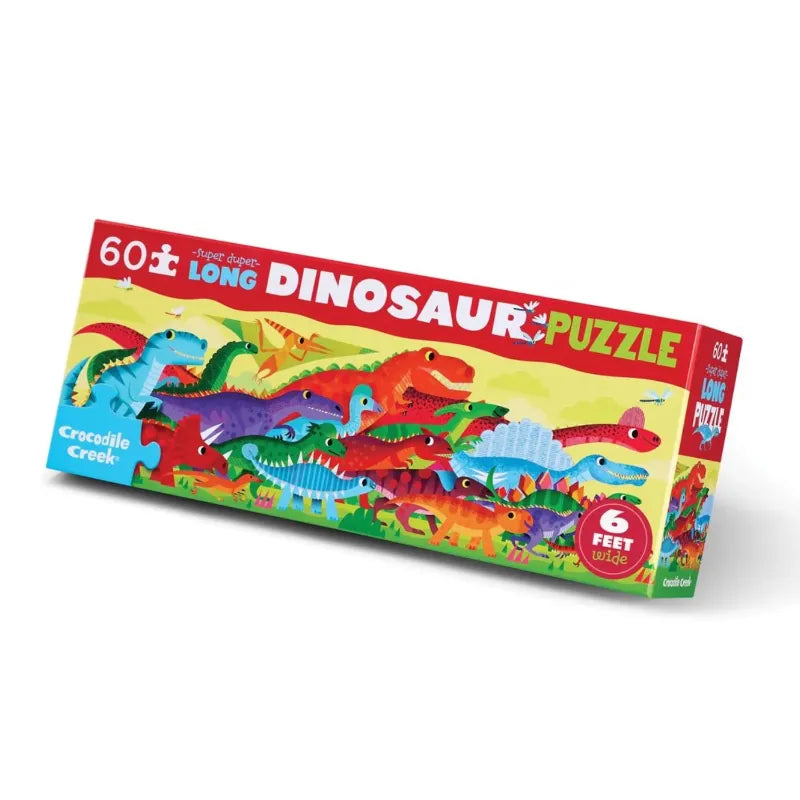 Crocodile Creek Floor Puzzles Dino World Super Long 60 Piece Puzzle