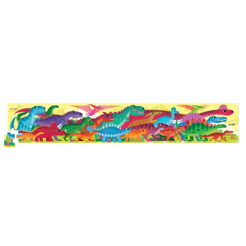 Crocodile Creek Floor Puzzles Dino World Super Long 60 Piece Puzzle