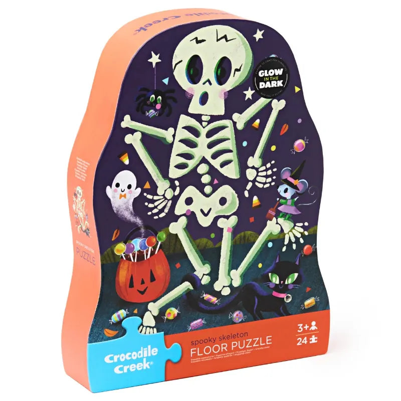 Crocodile Creek Floor Puzzles Spooky Skeleton 24 Piece Puzzle