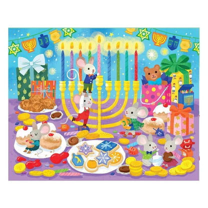 Crocodile Creek Holiday Puzzles Default Hanukkah Lights 36 Piece Puzzle