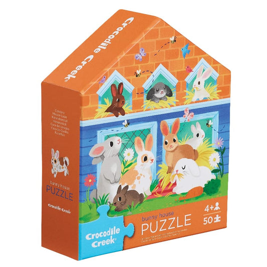 Crocodile Creek Under 100 Piece Puzzles Bunny House 50 Piece Puzzle