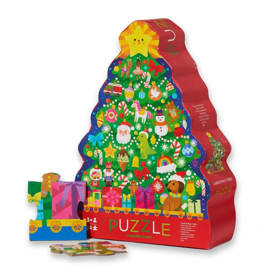 Crocodile Creek Under 100 Piece Puzzles Default HOLIDAY Christmas Tree 24 Piece Puzzle