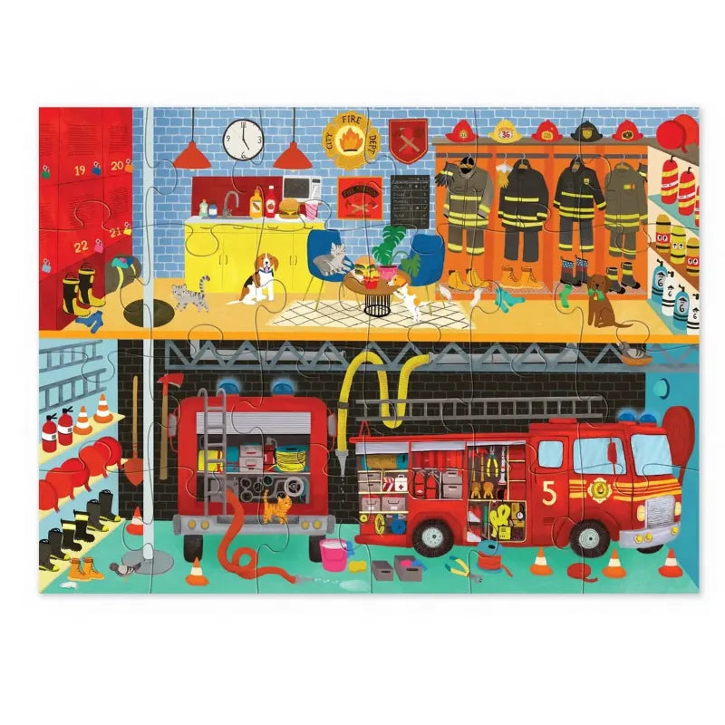 Crocodile Creek Under 100 Piece Puzzles Fire House 50 Piece Puzzle