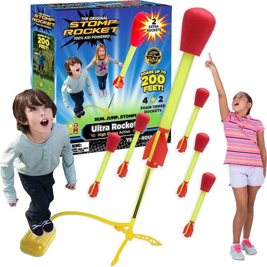 D & L Stomprockets Physical Play Stomp Rocket: Ultra Rocket - 6 Rockets
