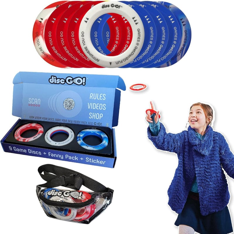 Disc GO Physical Play Games Disc GO! Game Pack - Red, White, Blue