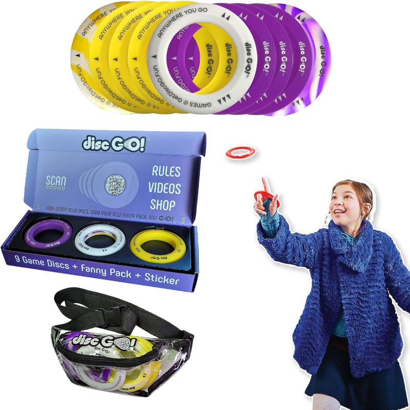 Disc GO Physical Play Games Disc GO! Game Pack - Yellow, White, Purple
