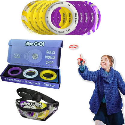 Disc GO Physical Play Games Disc GO! Game Pack - Yellow, White, Purple