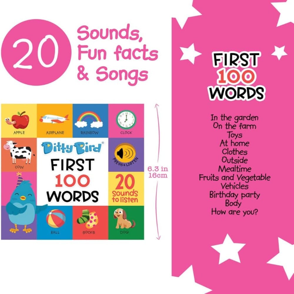 Ditty Bird Books with Sound Default Ditty Bird First 100 Words