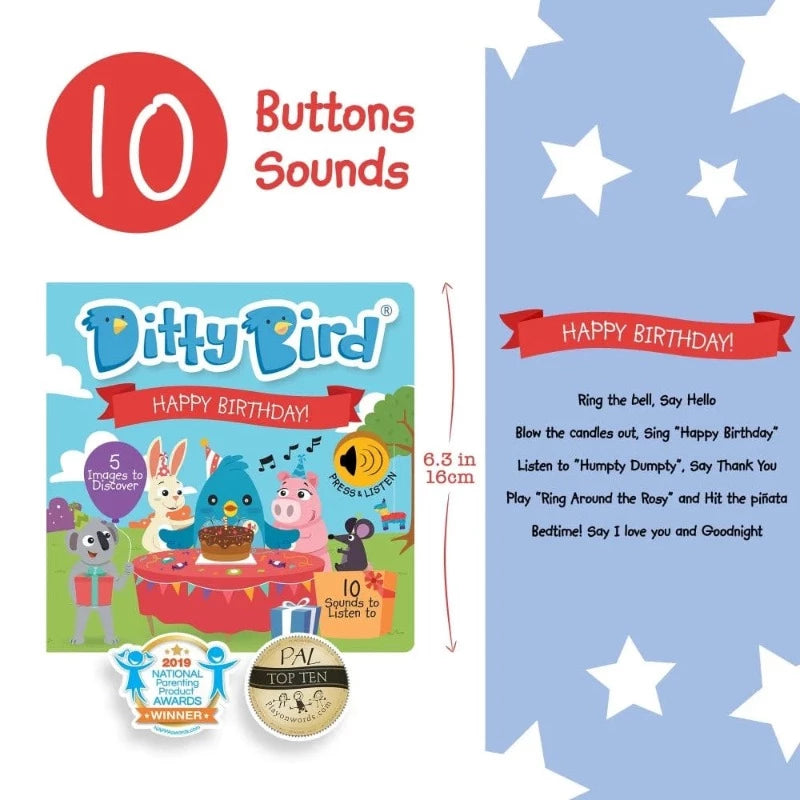 Ditty Bird Books with Sound Default Ditty Bird - Happy Birthday