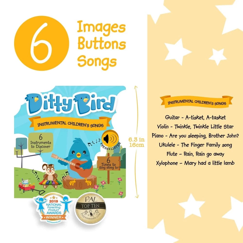 Ditty Bird Books with Sound Default Ditty Bird - Instrumental Children's Songs