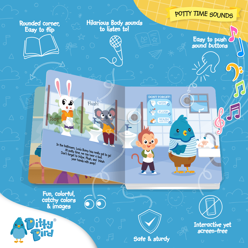 Ditty Bird Books with Sound Default Ditty Bird - Potty Time Sounds