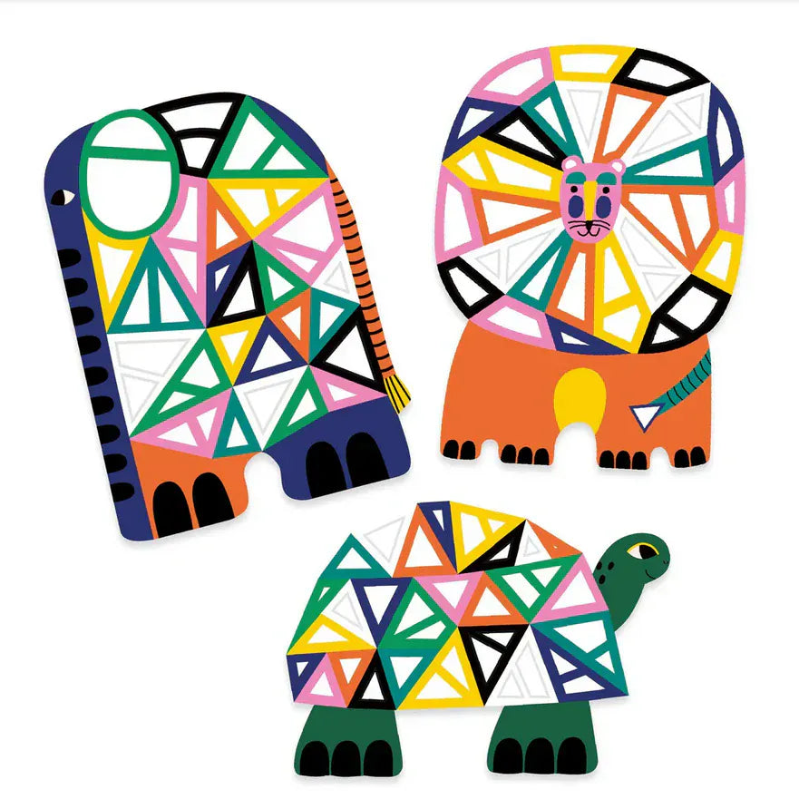 Djeco Art & Craft Activity Kits Africa Mosaics Collage Craft Kit