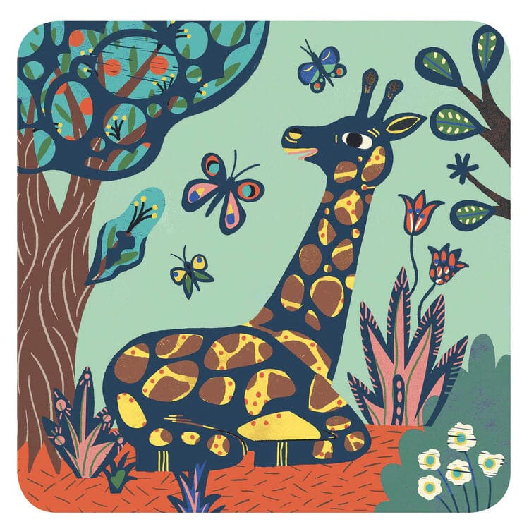 Djeco Art & Craft Activity Kits Big Animals Scratch Cards
