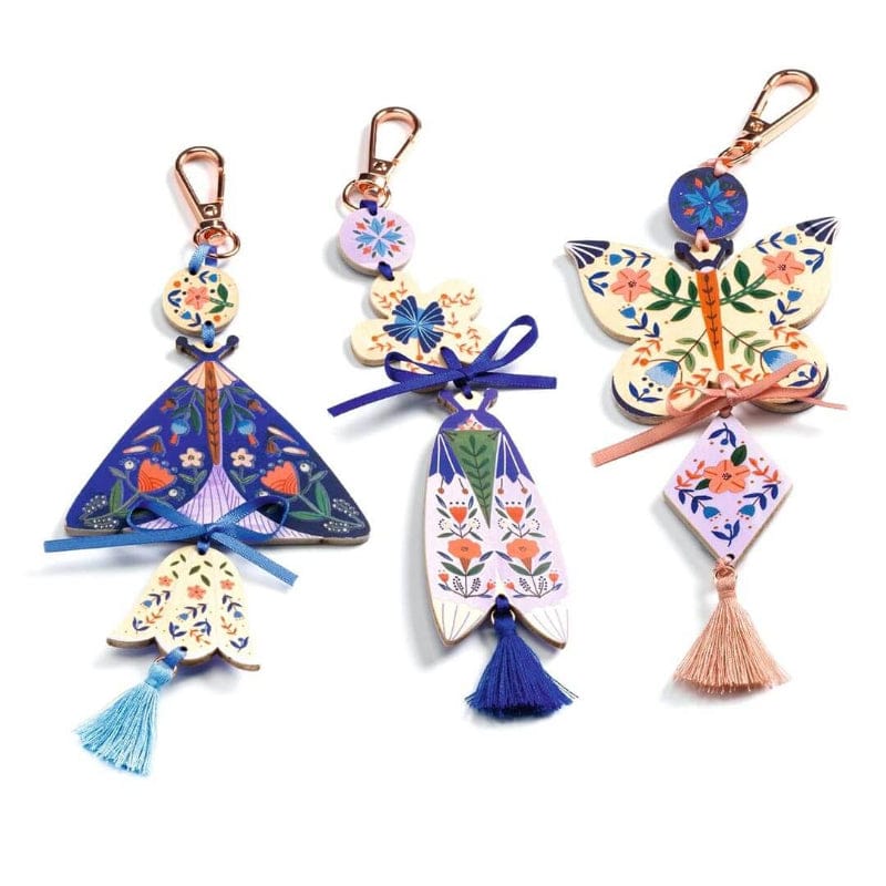Djeco Art & Craft Activity Kits Butterflies DIY Keychain Craft Kit