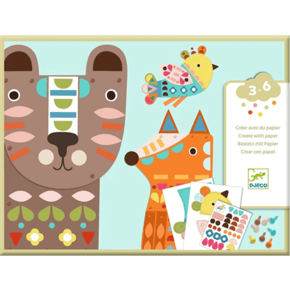 Djeco Art & Craft Activity Kits Default 3 Giant Animals Sticker Kit