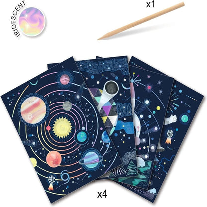 Djeco Art & Craft Activity Kits Default Cosmic Mission Scratch Cards