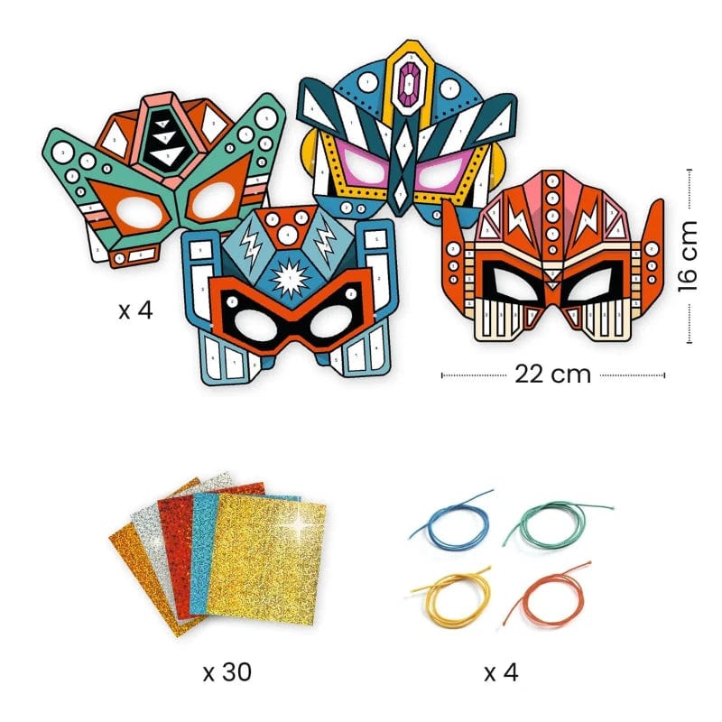 Djeco Art & Craft Activity Kits Default DIY Super Robot Masks