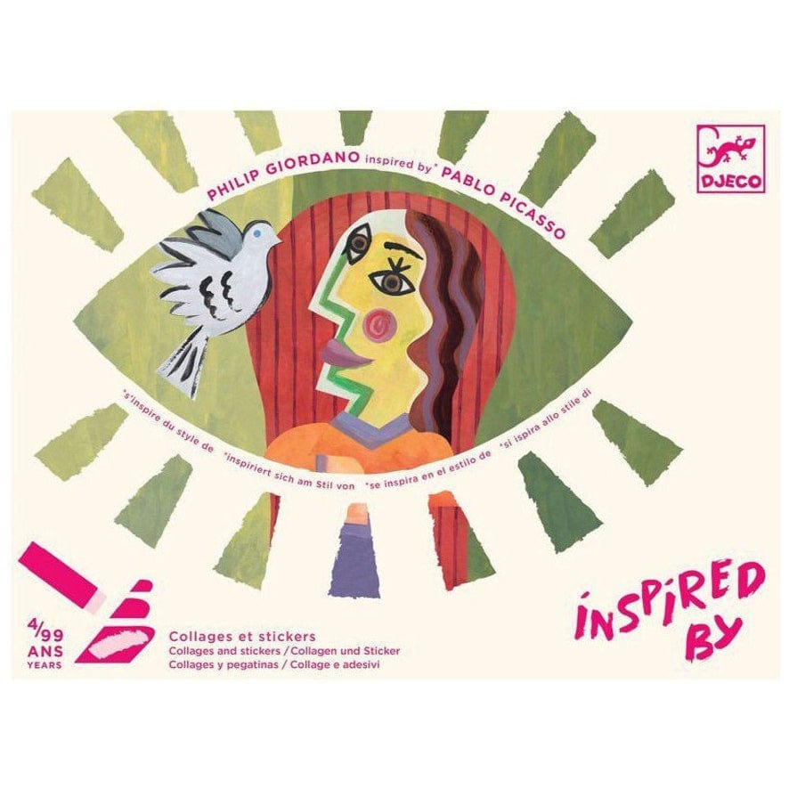 Djeco Art & Craft Activity Kits Default Inspired by Picasso - Square Heads Collage & Sticker Art Kit