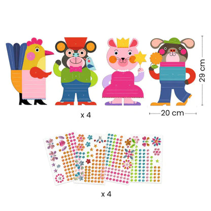 Djeco Art & Craft Activity Kits Default Sparkles Sticker Collage Craft Kit