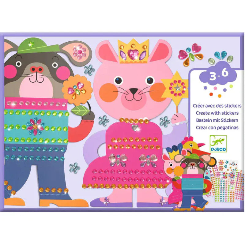 Djeco Art & Craft Activity Kits Default Sparkles Sticker Collage Craft Kit