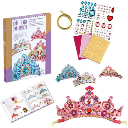 Djeco Art & Craft Activity Kits DIY Princess Mosaic Tiaras