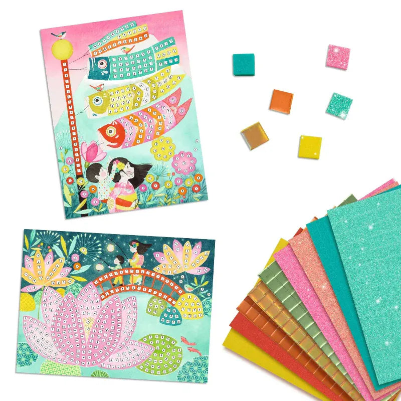 Djeco Art & Craft Activity Kits Kyoto Sticker Mosaic Kit