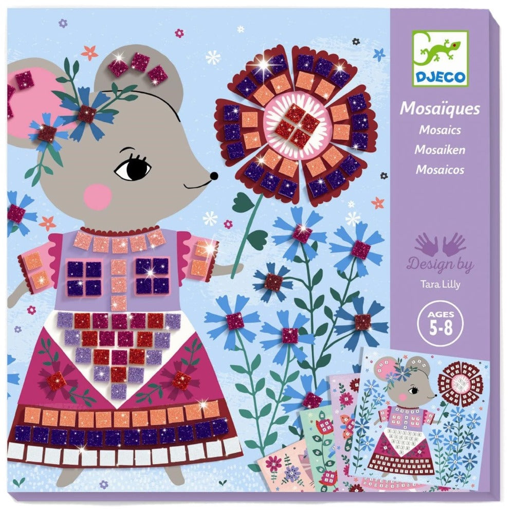 Djeco Art & Craft Activity Kits Lovely Pets Mosaics