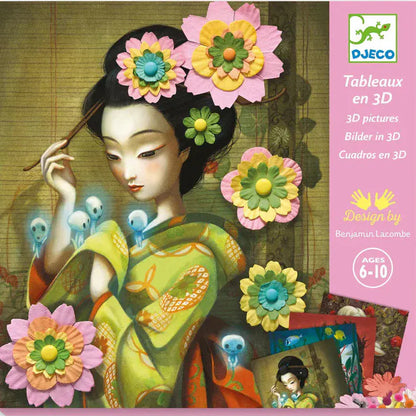 Djeco Art & Craft Activity Kits Rock n Roses Paper Creation