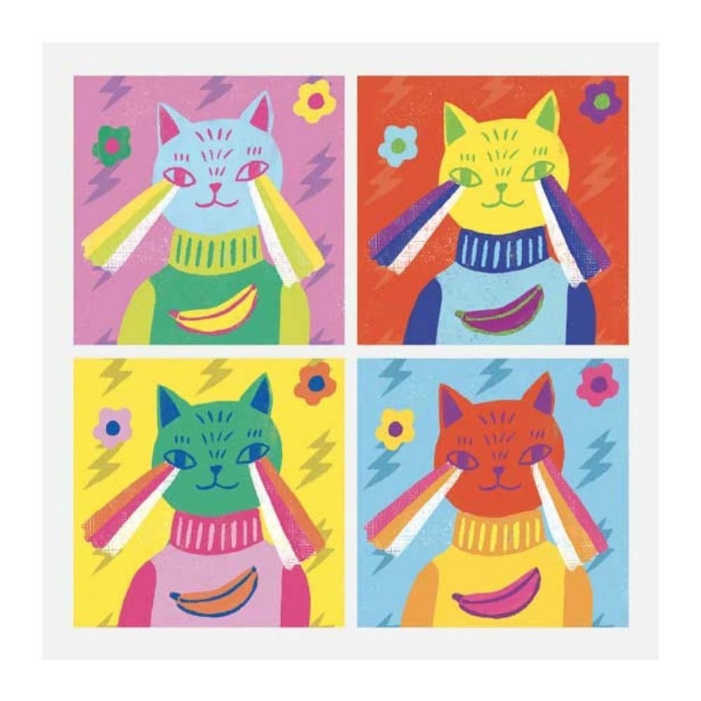 Djeco Art & Craft Activity Kits Totally Pop Inspired by Warhol Sticker Collage Art Kit