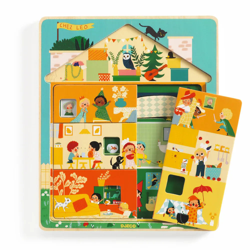 Djeco Chunky Puzzles Chez Leo Wooden Puzzle
