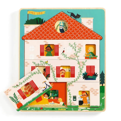 Djeco Chunky Puzzles Chez Leo Wooden Puzzle