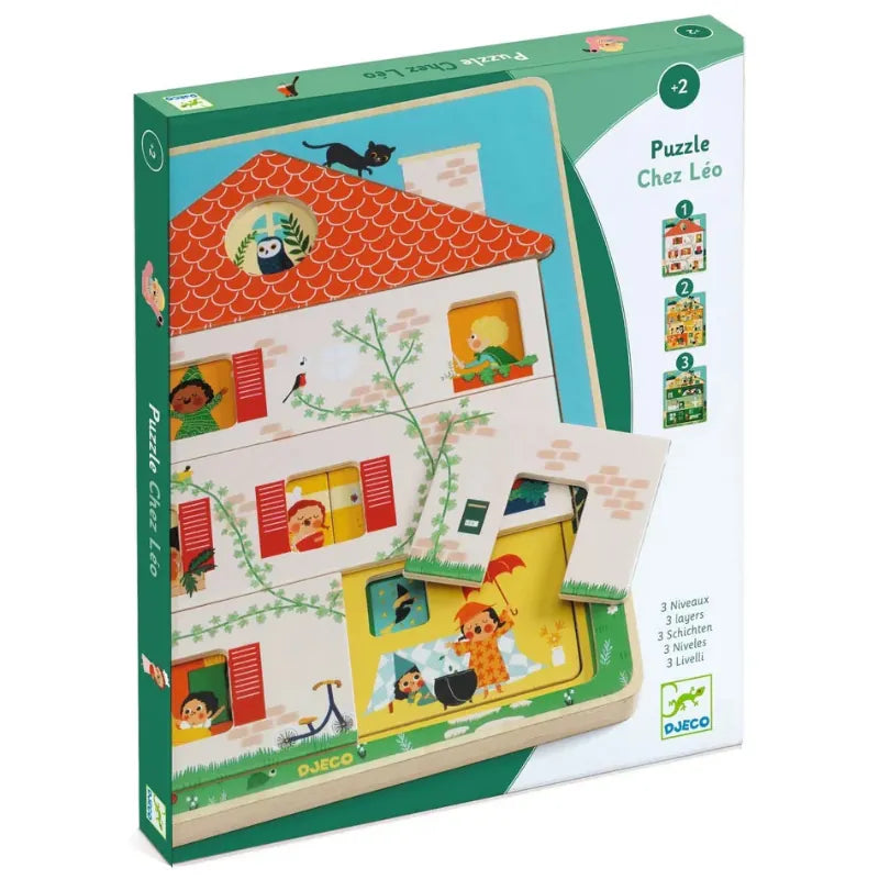 Djeco Chunky Puzzles Chez Leo Wooden Puzzle